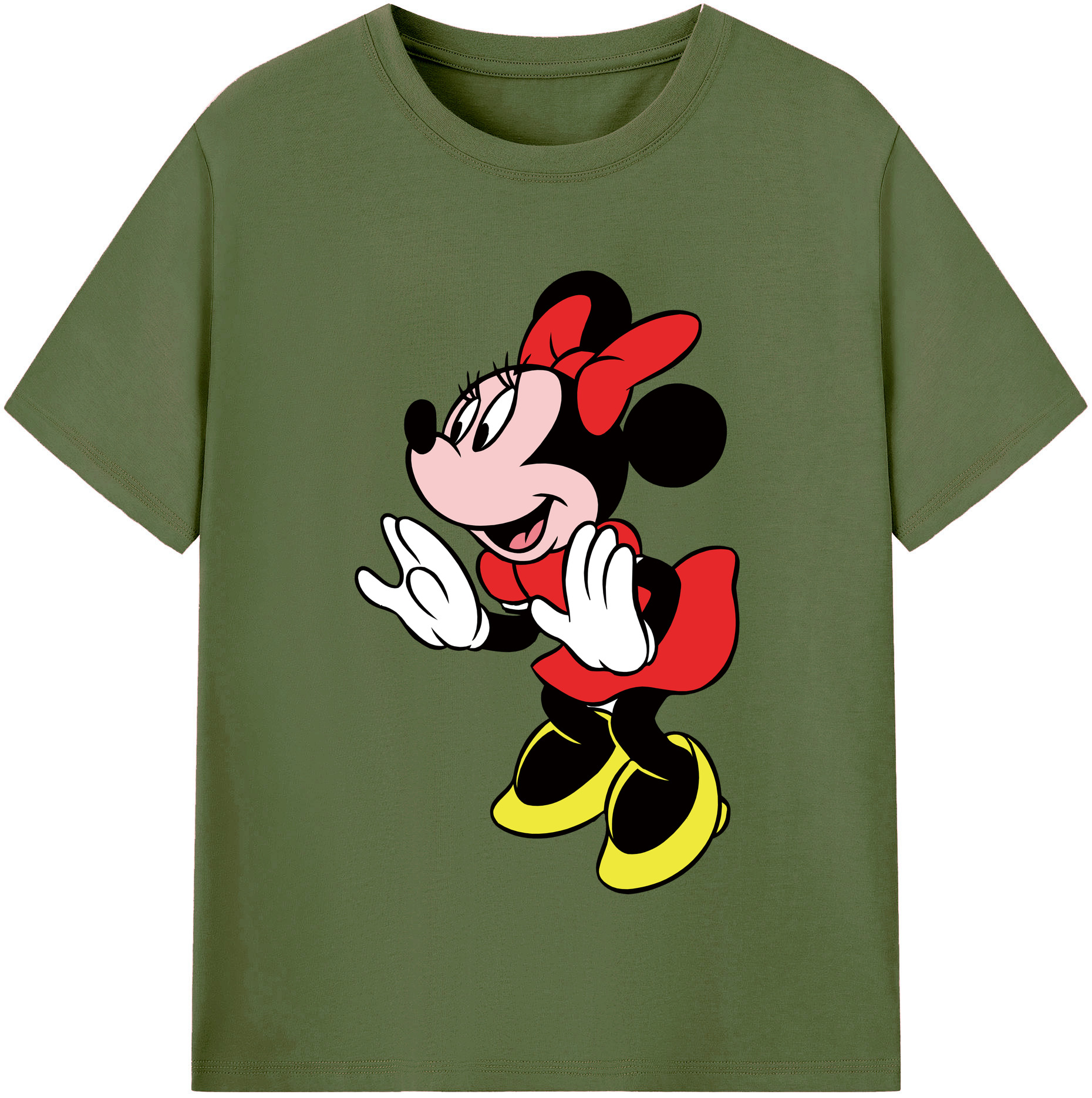 （画像用） ミッキーマウス Mickey Mouse 綿100％半袖Tシャツ（フロントプリント）